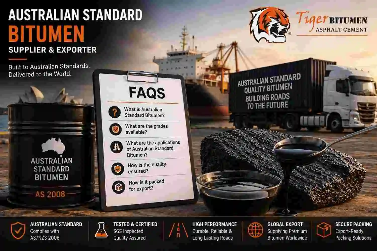 Australian Standard Bitumen Supplier & Exporter for Turkey Bitumen