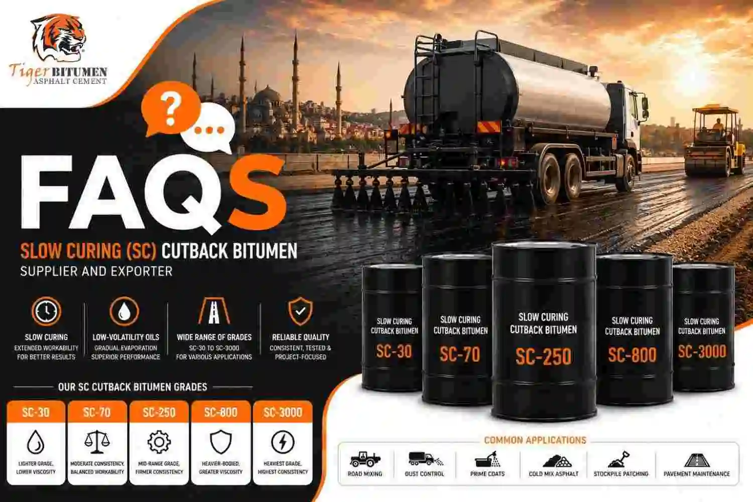 Slow Curing Cutback Bitumen
